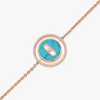 [Dream ]Dream MOVE TURQUOISE PINK GOLD DIAMOND BRACELET