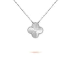 „Dream“CLOVER 15MM DIAMANT LASER HALSKETTE SILBER