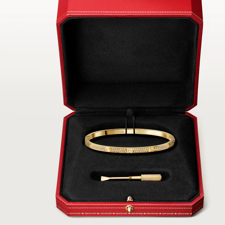 „Dream“-LOVE-Armband, 3,65 mm, mit Diamantbesatz