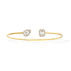 [Dream ]JONC FLEX MY TWIN TOI & MOI SILVER DIAMOND BRACELET