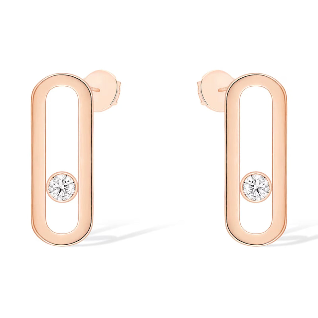 [Dream ]MOVE UNO SMALL 1 DIAMOND EARRINGS