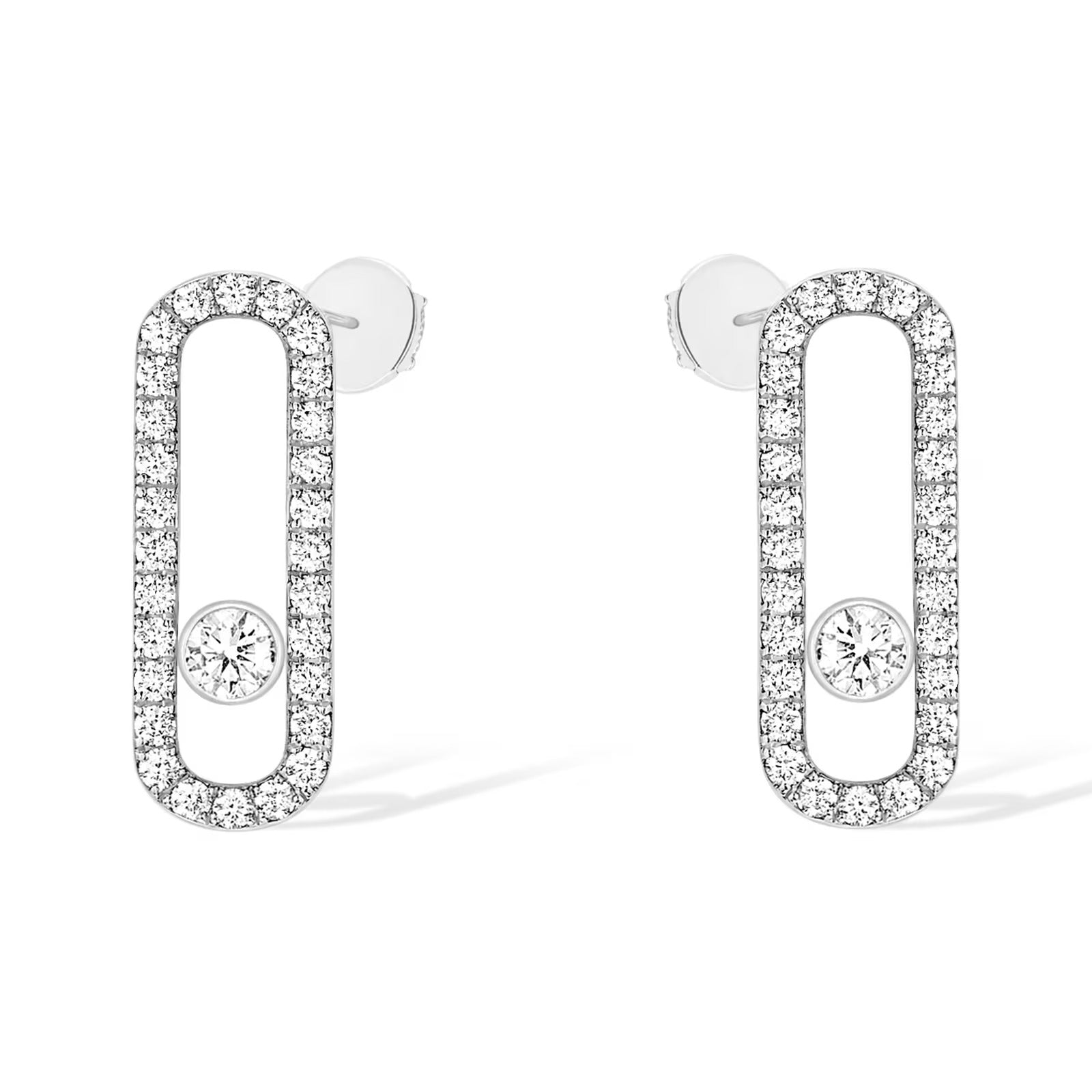 [Dream ]MOVE UNO STUD DIAMOND PAVED EARRINGS