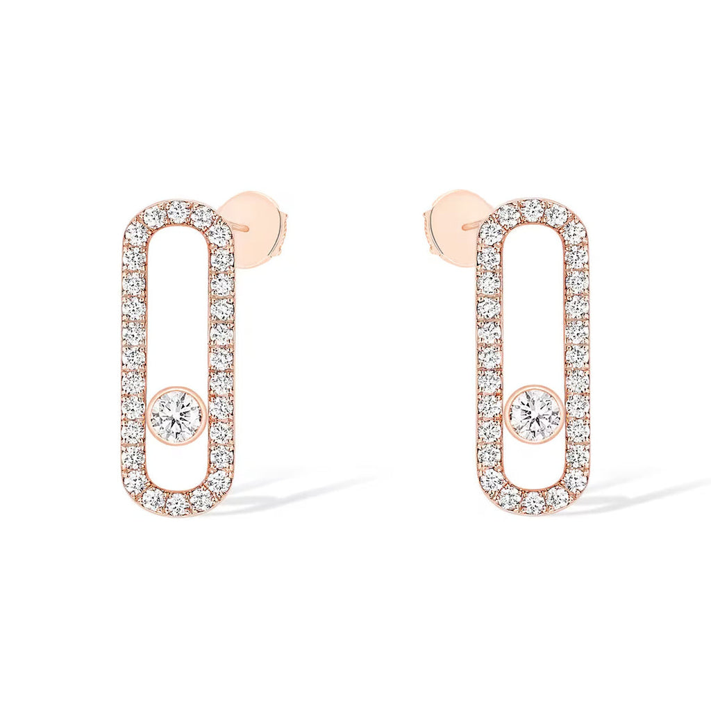 [Dream ]MOVE UNO STUD DIAMOND PAVED EARRINGS