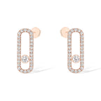 [Dream ]MOVE UNO STUD DIAMOND PAVED EARRINGS