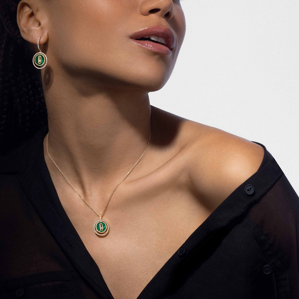 [Dream ]Dream MOVE 1 DIAMOND MALACHITE GOLD DIAMOND NECKLACE