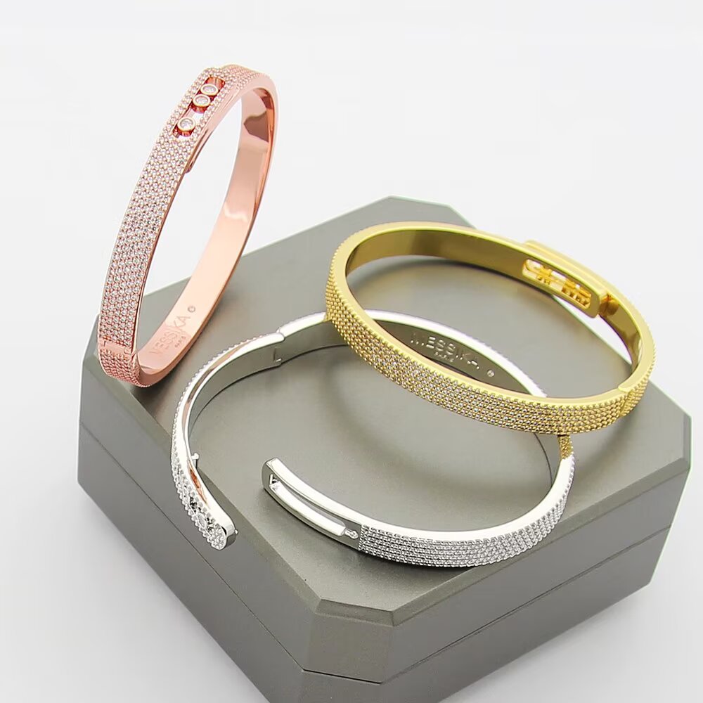 [Dream ]Move Noa Full Pav茅 Diamond Bangle Bracelet
