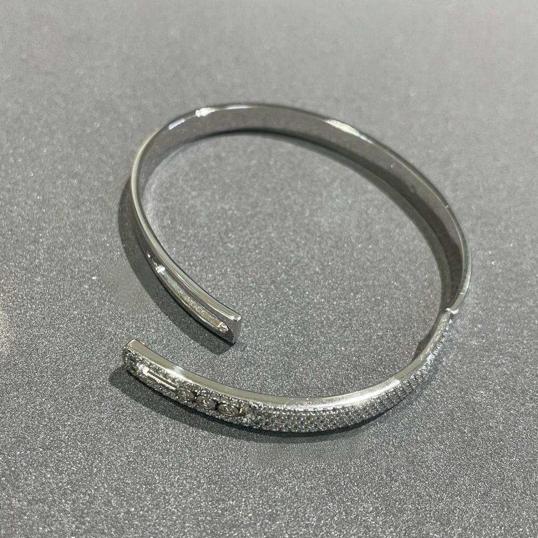 [Dream ]Move Noa Rose Gold Pav茅 Diamond Bangle Bracelet