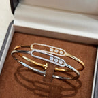 [Dream ]Move Pav茅 Diamond Bangle Bracelet M