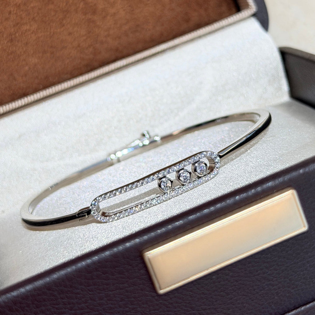 [Dream ]Move Pav茅 Diamond Bangle Bracelet M