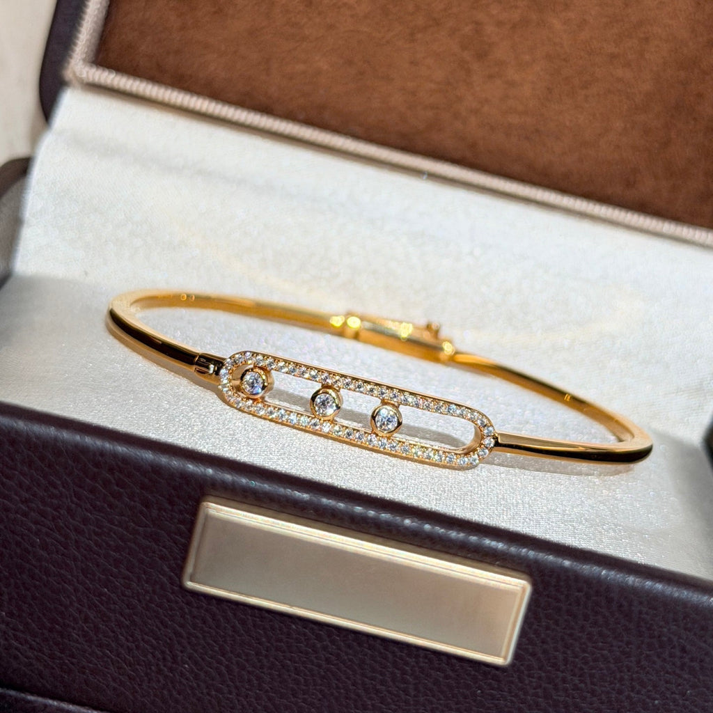 [Dream ]Move Pav茅 Diamond Bangle Bracelet M