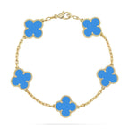 [Dream]New CLOVER 5 MOTIF BLUE AGATE BRACELET COLLECTION