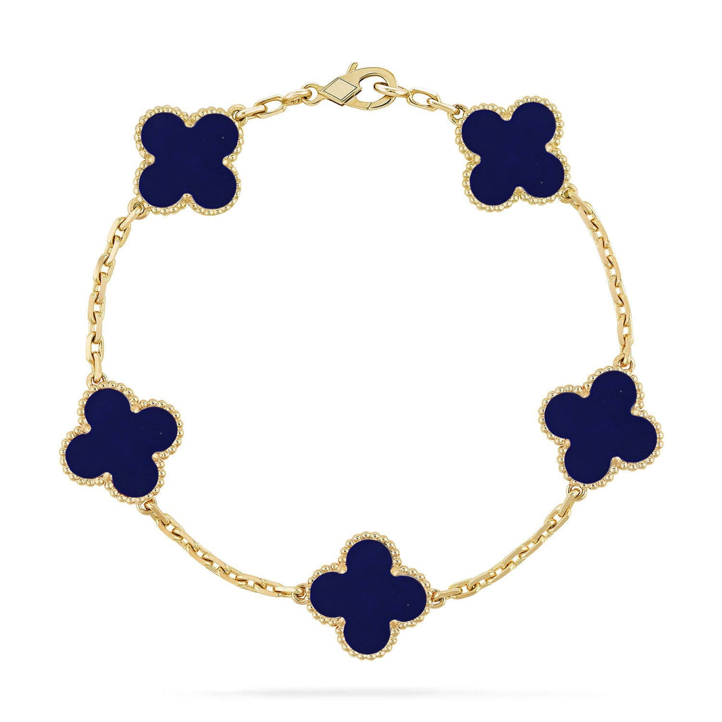[Dream]New CLOVER 5 MOTIF LAPIS LAZULI BRACELET COLLECTION