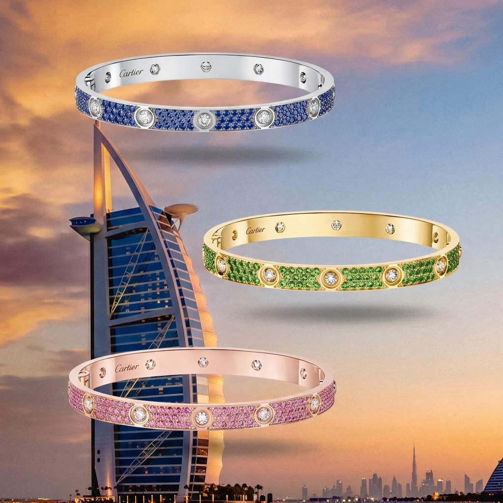 [Dream JURI]2026 PAVE GEMSTONE LOVE BRACELET 6.1MM 10 DIAMONDS