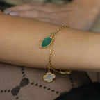 ¡®Dream¡¯LUCKY SPRING 5 MOTIF GOLD BRACELET