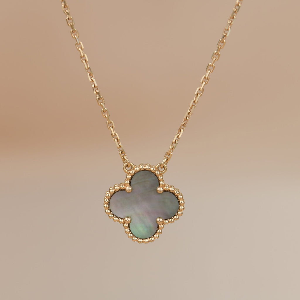 ®Dream®CLOVER 15MM HALSKEHHE AUS GRAUEM PERLMUTT