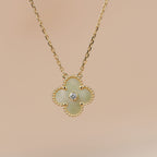 ¡®Dream¡¯CLOVER 15MM DIAMANT GOLD PERLMUTT HALSKETTE