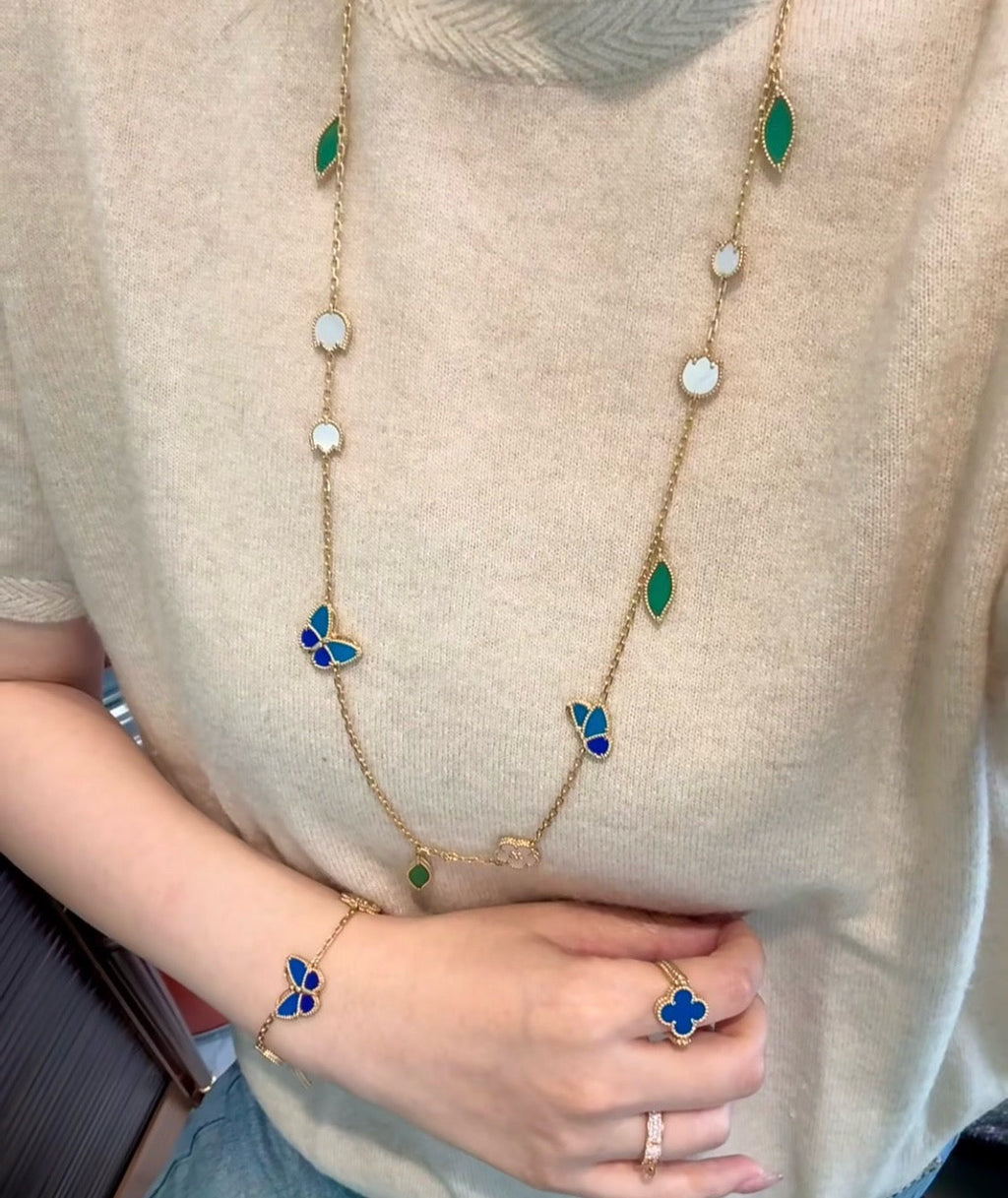 [Dream JURI]LUCKY SPRING BUTTERFLY 15 FLOWER NECKLACE