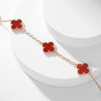 ¡®Dream¡¯CLOVER 10 MOTIFS CARNELIAN NECKLACE