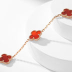 ¡®Dream¡¯CLOVER 10 MOTIFS CARNELIAN NECKLACE