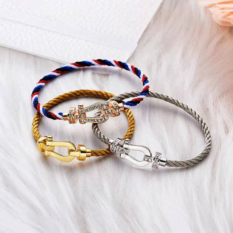 „Dream“-ARMBAND GROSSES HUFEISEN OHNE DIAMANT GOLD