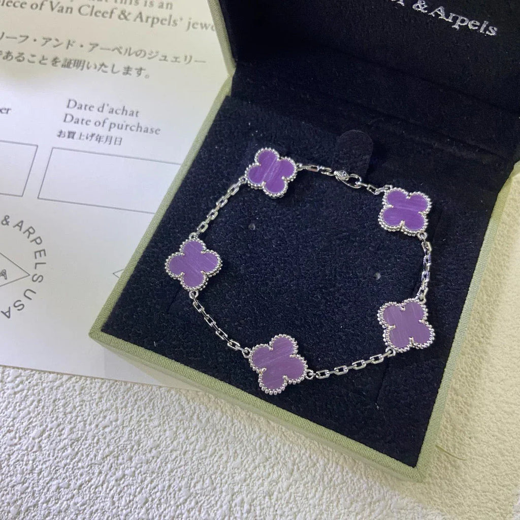 [Dream]New  CLOVER 5 MOTIF VIOLET BRACELET COLLECTION