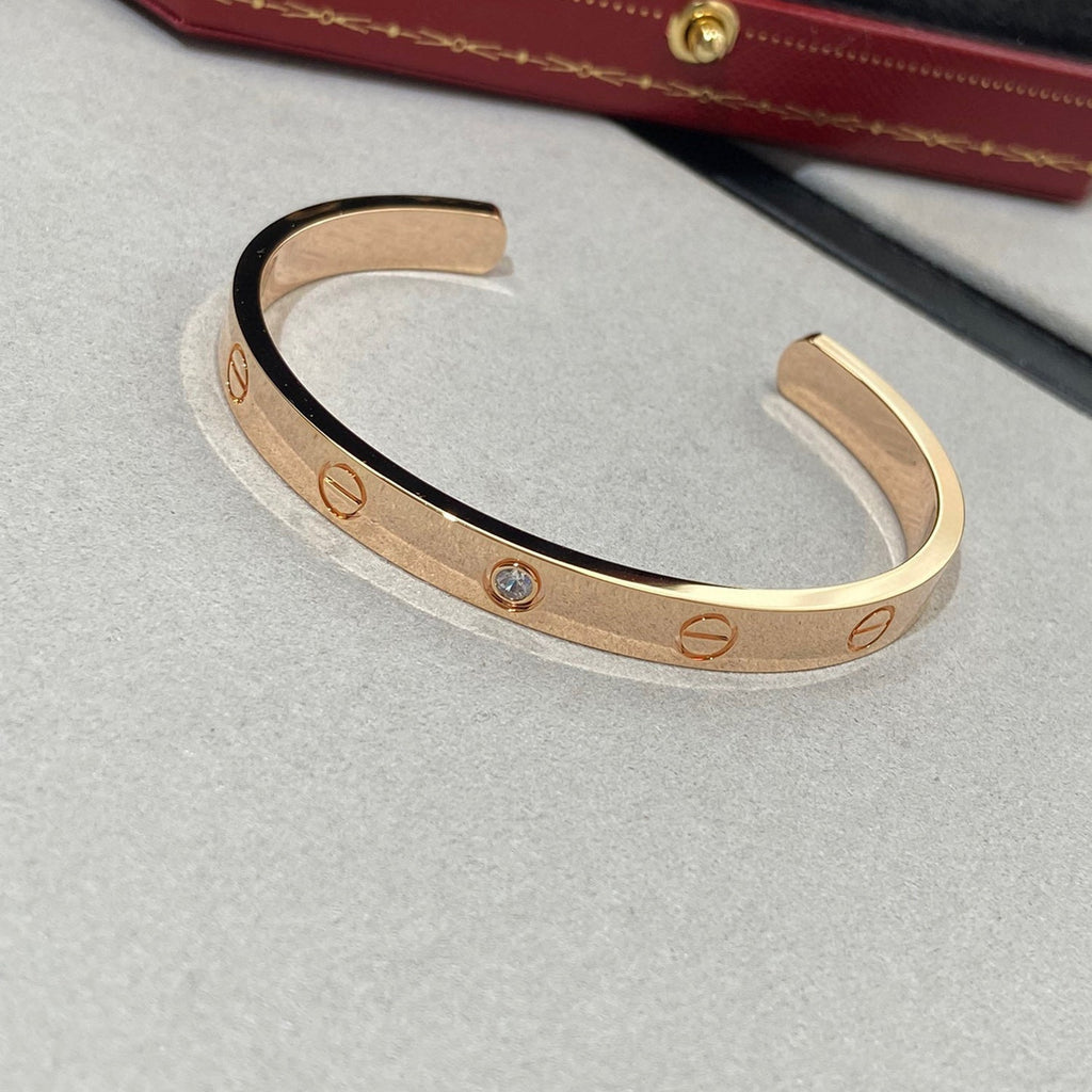 ¡®Dream¡¯LOVE BRACELET 6.1MM 1 DIAMOND OPEN CUFF