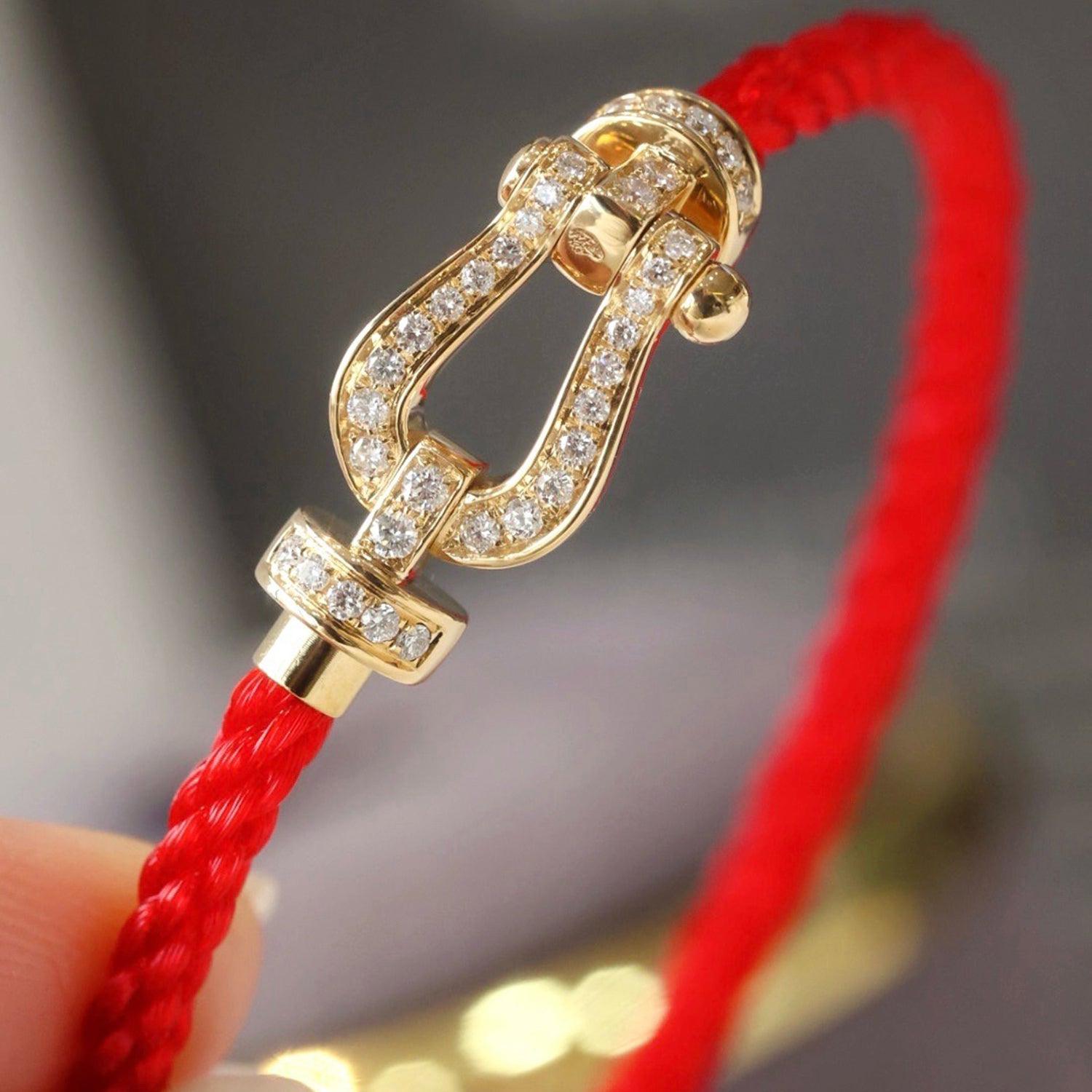 ¡®Dream¡¯FORCE LARGE HORSESHOE FULL DIAMOND BRACELET ROSE GOLD