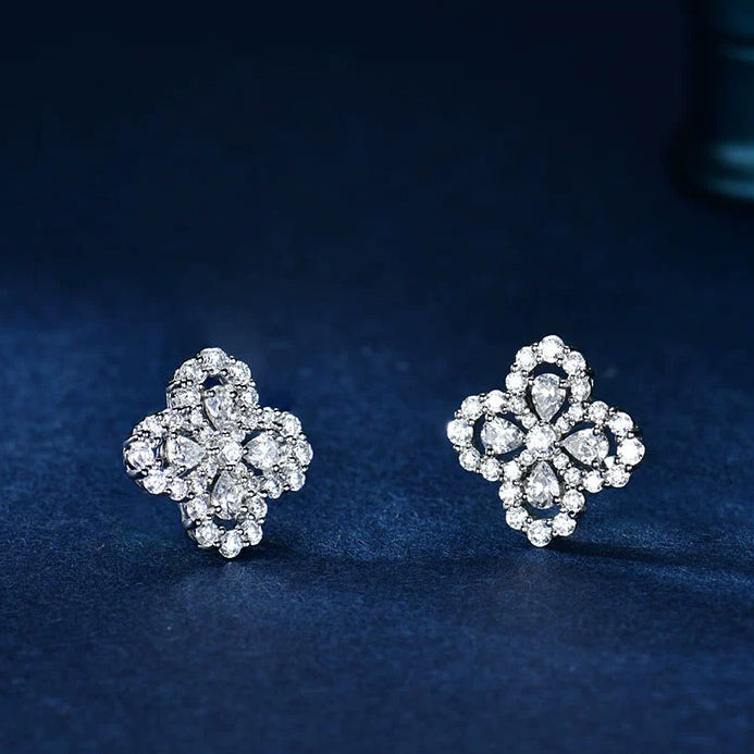 „Dream“-Ohrringe, vollflächiges Motiv mit Diamanten, 16 mm