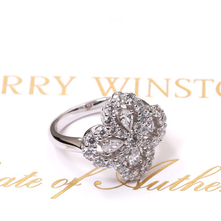 ¡®Dream¡¯LOOP RING FULL MOTIF DIAMOND 16MM SILVE