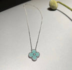 ¡®Dream¡¯CLOVER 1 DIAMANT HELLBLAU SILBER HALSKETTE