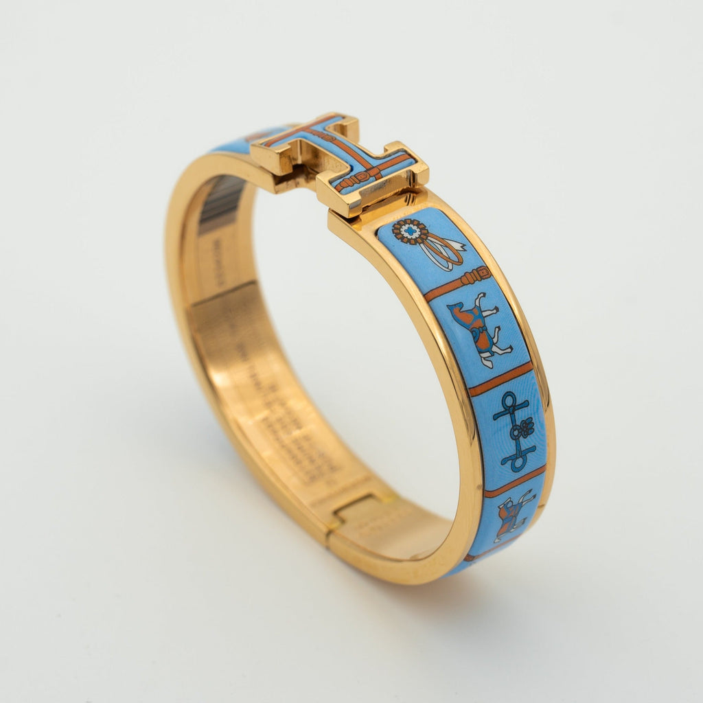 ¡®Dream¡¯H Armband aus Roségold mit blauer Keramik