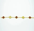 [Dream]New  CLOVER 5 MOTIF RED CORNELIAN BRACELET COLLECTION