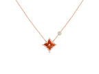 ¡®Dream¡¯STAR NECKLACE PINK GOLD 1 DIAMOND