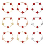[Dream]New CLOVER 5 MOTIF RED PATTERN BRACELET COLLECTION