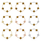 [Dream]New  CLOVER 5 MOTIFS TIGER EYE BRACELET COLLECTION