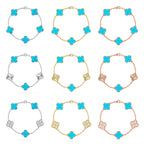 [Dream]New  CLOVER 5 MOTIF TURQUOISE BRACELET COLLECTION