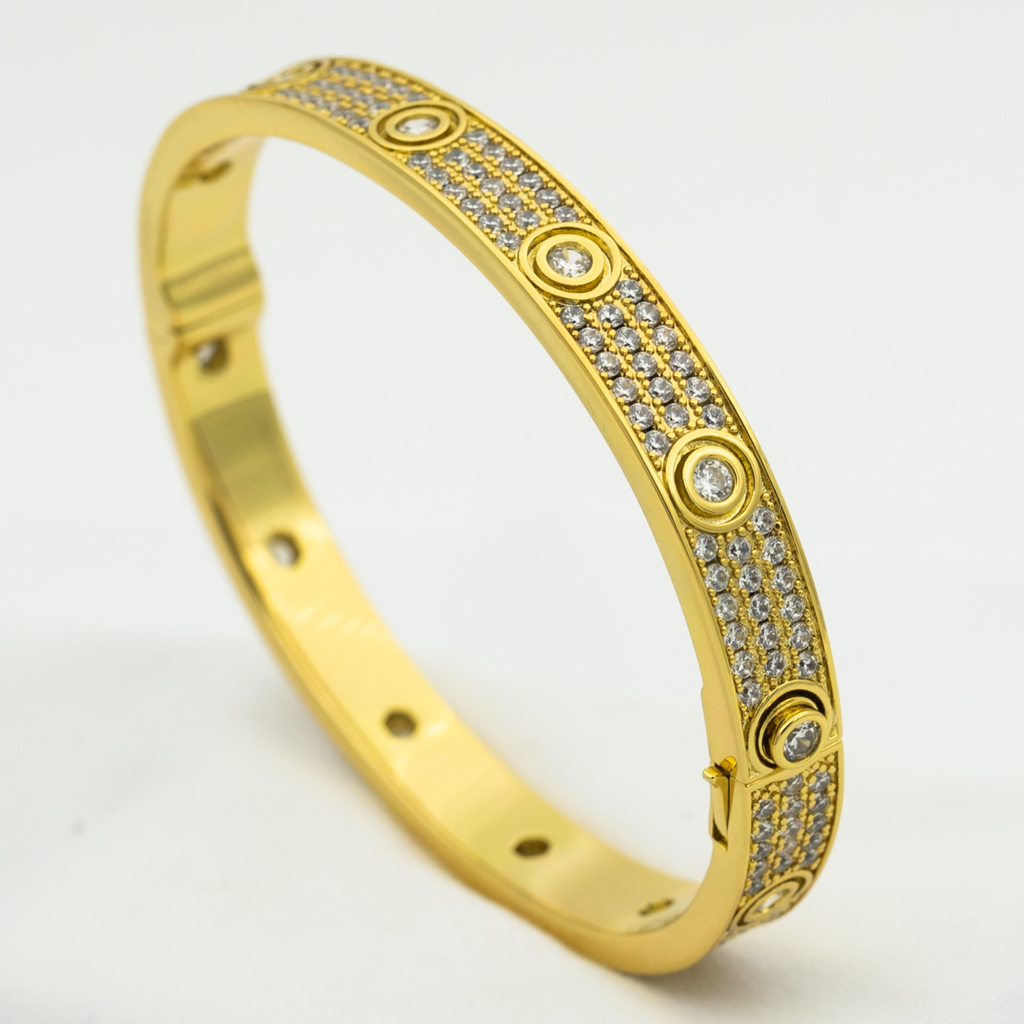 „Dream“ LOVE-Armband 6,1 mm, diamantenbesetzt, 10 große Diamanten