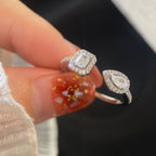 [Dream ]MY TWIN TOI & MOI SILVER DIAMOND RING