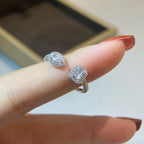 [Dream ]MY TWIN TOI & MOI SILVER DIAMOND RING