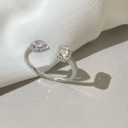 [Dream ]MY TWIN TOI & MOI SILVER DIAMOND RING