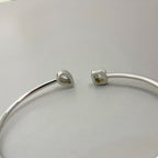 [Dream ]JONC FLEX MY TWIN TOI & MOI SILVER DIAMOND BRACELET