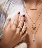 [Dream ]Dream MOVE PM NECKLACE PINK GOLD DIAMOND