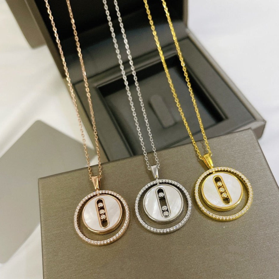 [Dream ]Dream MOVE MM NACRE BLANCHE DIAMOND NECKLACE