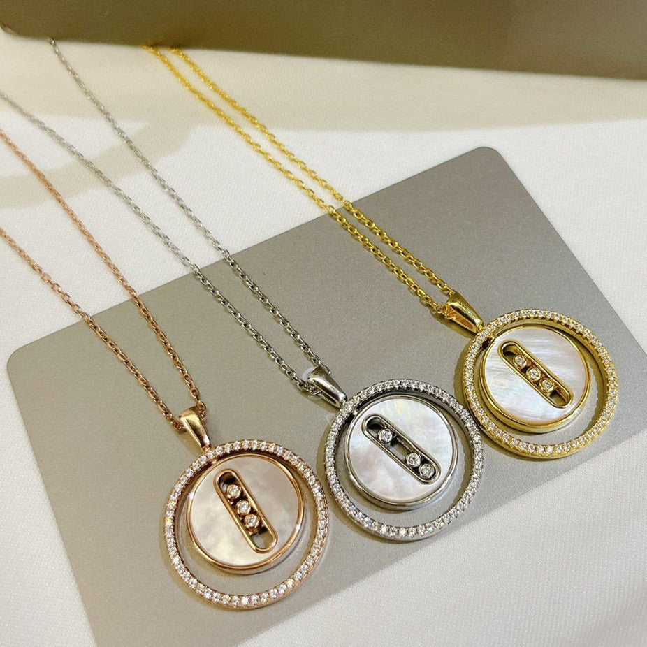 [Dream ]Dream MOVE MM NACRE BLANCHE DIAMOND NECKLACE