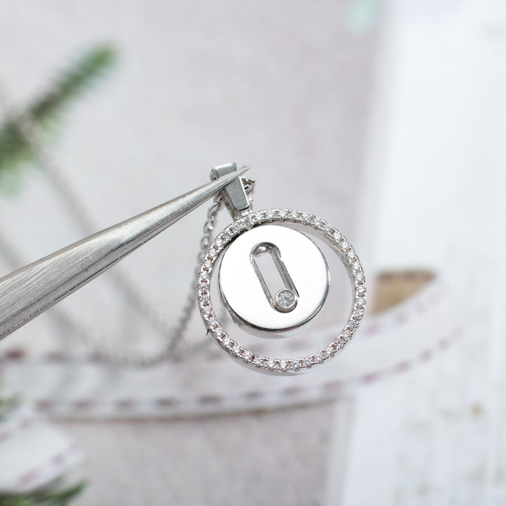 [Dream ]Dream MOVE PM NECKLACE SILVER DIAMOND