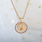 [Dream ]Dream MOVE PM NECKLACE PINK GOLD DIAMOND