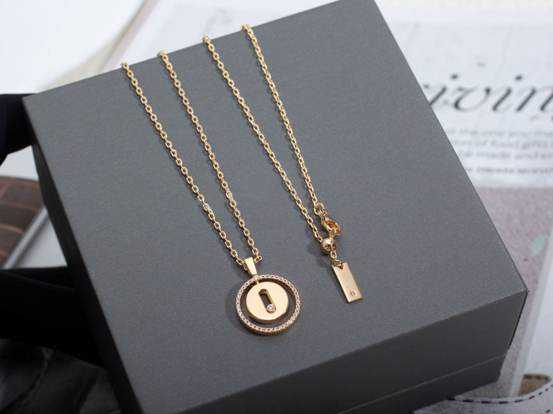 [Dream ]Dream MOVE PM NECKLACE PINK GOLD DIAMOND