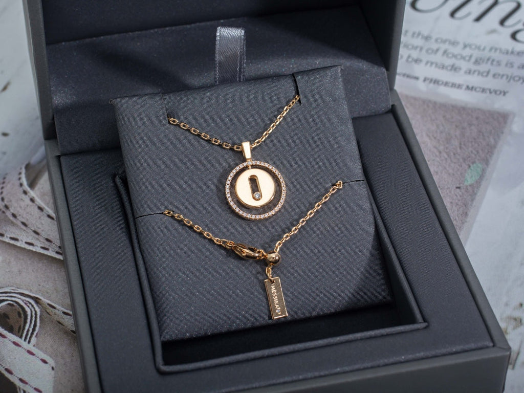[Dream ]Dream MOVE PM NECKLACE PINK GOLD DIAMOND