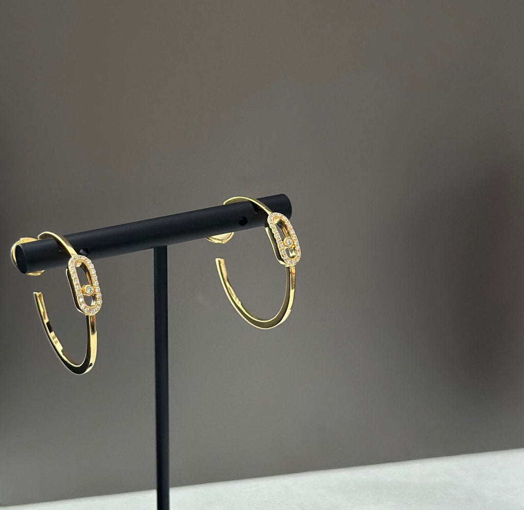 [Dream ]CREOLES MOVE UNO PM DIAMOND EARRINGS