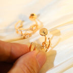 [Dream ]CREOLES MY TWIN 2 RANGS SILVER DIAMOND EARRINGS